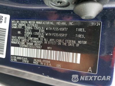 Zdjęcie 13 z 13 samochodu: 2025 TOYOTA SIENNA XLE 8-PASSENGER VIN:5TDYRKEC6SS229967 - miniatura