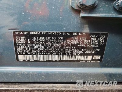 Zdjęcie 13 z 13 samochodu: 2024 HONDA HR-V EXL VIN:3CZRZ2H74RM728144 - miniatura