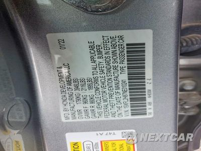 Zdjęcie 12 z 12 samochodu: 2022 HONDA CIVIC SPORT VIN:19XFL2H87NE010241 - miniatura
