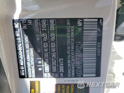 Zdjęcie 13 z 13 samochodu: 2015 MERCEDES-BENZ ML 350 VIN:4JGDA5JB7FA591714 - miniatura