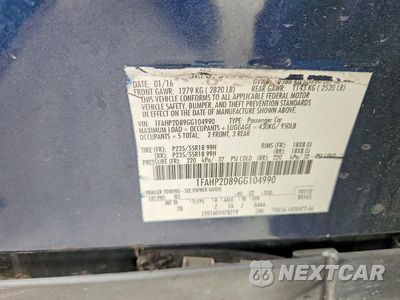Zdjęcie 12 z 12 samochodu: 2016 FORD TAURUS SE VIN:1FAHP2D89GG104990 - miniatura