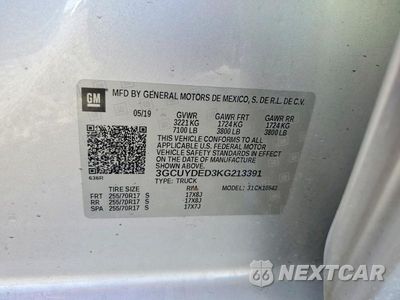 Zdjęcie 12 z 12 samochodu: 2019 CHEVROLET SILVERADO K1500 LT VIN:3GCUYDED3KG213391 - miniatura