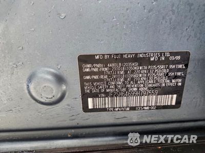 Zdjęcie 12 z 12 samochodu: 2009 SUBARU FORESTER 2.5X LIMITED VIN:JF2SH64699H797559 - miniatura
