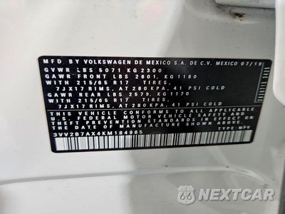 Zdjęcie 13 z 13 samochodu: 2019 VOLKSWAGEN TIGUAN SE VIN:3VV2B7AX4KM184965 - miniatura
