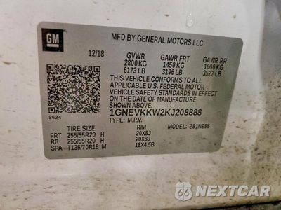 Zdjęcie 13 z 13 samochodu: 2019 CHEVROLET TRAVERSE PREMIER VIN:1GNEVKKW2KJ208888 - miniatura
