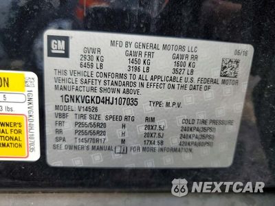 Zdjęcie 13 z 13 samochodu: 2017 CHEVROLET TRAVERSE LT VIN:1GNKVGKD4HJ107035 - miniatura