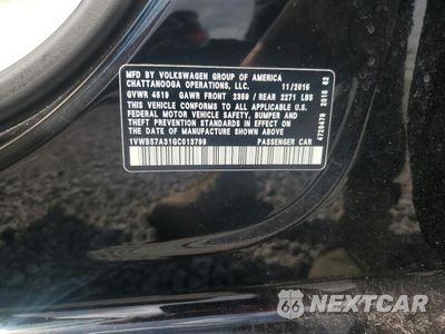 Zdjęcie 12 z 12 samochodu: 2016 VOLKSWAGEN PASSAT SE VIN:1VWBS7A31GC013799 - miniatura