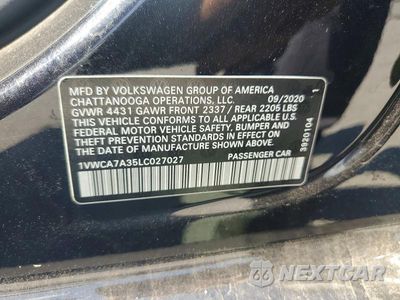 Zdjęcie 13 z 13 samochodu: 2020 VOLKSWAGEN PASSAT SEL VIN:1VWCA7A35LC027027 - miniatura