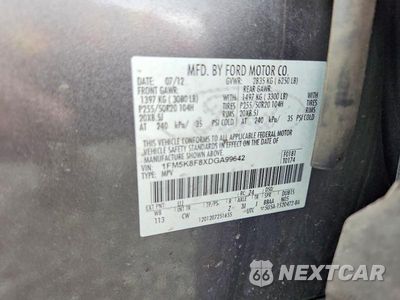 Zdjęcie 13 z 13 samochodu: 2013 FORD EXPLORER LIMITED VIN:1FM5K8F8XDGA99642 - miniatura