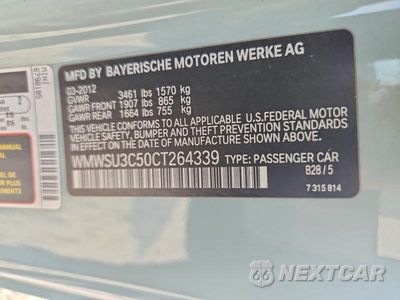 Zdjęcie 12 z 12 samochodu: 2012 MINI COOPER VIN:WMWSU3C50CT264339 - miniatura