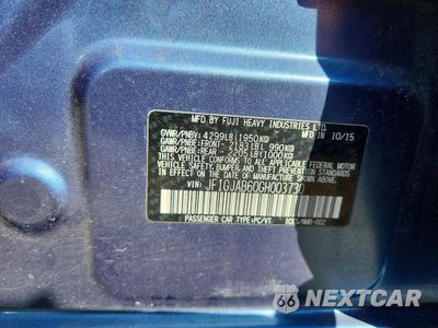 Zdjęcie 12 z 12 samochodu: 2016 SUBARU IMPREZA PREMIUM VIN:JF1GJAB60GH003730 - miniatura