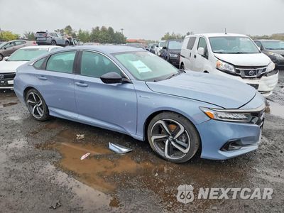 Czwarte zdjęcie samochodu z boku: 2022 HONDA ACCORD HYBRID SPORT VIN:1HGCV3F22NA046182 - miniatura
