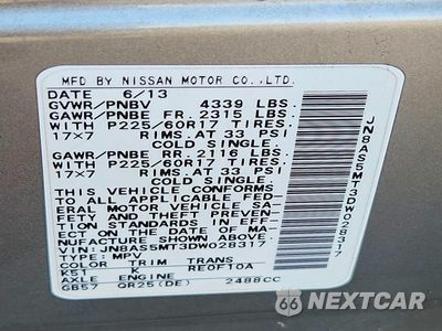 Zdjęcie 14 z 14 samochodu: 2013 NISSAN ROGUE S VIN:JN8AS5MT3DW028317 - miniatura