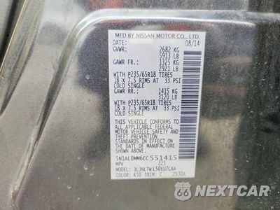 Zdjęcie 13 z 13 samochodu: 2014 INFINITI QX60 BASE VIN:5N1AL0MM6EC551415 - miniatura