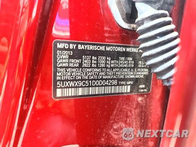 Zdjęcie 13 z 13 samochodu: 2013 BMW X3 XDRIVE28I VIN:5UXWX9C51D0D04298 - miniatura