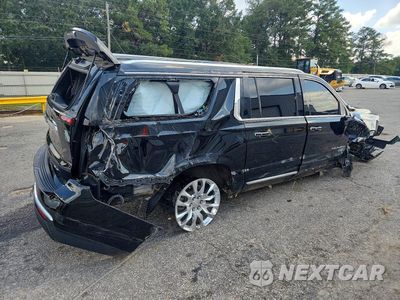 Trzecie zdjęcie samochodu z tyłu: 2021 GMC YUKON XL C1500 SLT VIN:1GKS1GKDXMR393963 - miniatura
