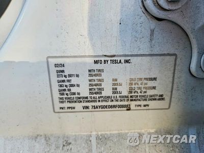 Zdjęcie 12 z 12 samochodu: 2024 TESLA MODEL Y VIN:7SAYGDED8RF008883 - miniatura