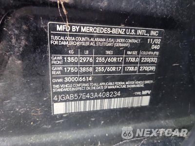 Zdjęcie 13 z 13 samochodu: 2003 MERCEDES-BENZ M-CLASS VIN:4JGAB57E43A408234 - miniatura