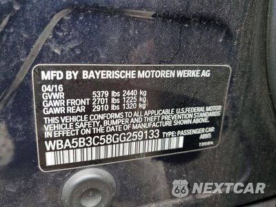 Zdjęcie 12 z 12 samochodu: 2016 BMW 535 XI VIN:WBA5B3C58GG259133 - miniatura