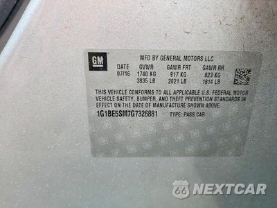 Zdjęcie 13 z 13 samochodu: 2016 CHEVROLET CRUZE LT VIN:1G1BE5SM7G7326881 - miniatura