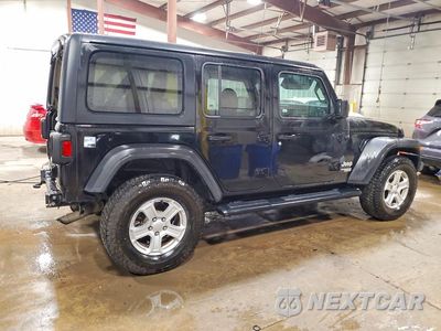 Trzecie zdjęcie samochodu z tyłu: 2020 JEEP WRANGLER UNLIMITED SPORT VIN:1C4HJXDNXLW126785 - miniatura