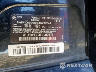 Zdjęcie 12 z 12 samochodu: 2015 BMW 328 XI VIN:WBA3B3G54FNR87303 - miniatura
