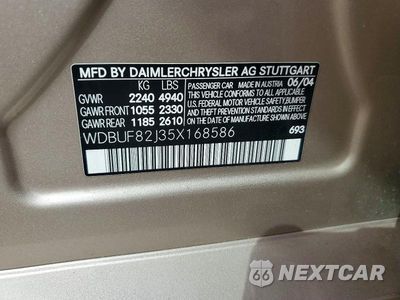 Zdjęcie 12 z 12 samochodu: 2005 MERCEDES-BENZ E 320 4MATIC VIN:WDBUF82J35X168586 - miniatura