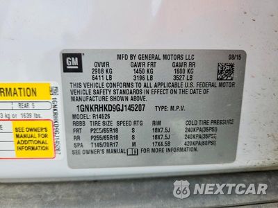 Zdjęcie 13 z 13 samochodu: 2016 CHEVROLET TRAVERSE LT VIN:1GNKRHKD9GJ145207 - miniatura
