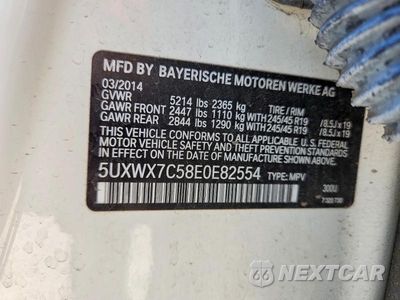 Zdjęcie 13 z 13 samochodu: 2014 BMW X3 XDRIVE35I VIN:5UXWX7C58E0E82554 - miniatura