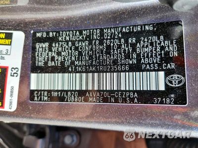 Zdjęcie 12 z 12 samochodu: 2024 TOYOTA CAMRY XSE VIN:4T1K61AK1RU235666 - miniatura