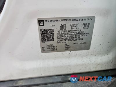 Zdjęcie 12 z 12 samochodu: 2019 CHEVROLET TRAX 1LT VIN:3GNCJPSBXKL257276 - miniatura
