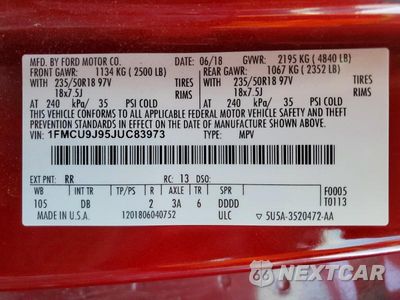 Zdjęcie 13 z 13 samochodu: 2018 FORD ESCAPE TITANIUM VIN:1FMCU9J95JUC83973 - miniatura