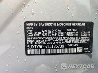 Zdjęcie 13 z 13 samochodu: 2020 BMW X3 XDRIVE30I VIN:5UXTY5C07LLT35739 - miniatura