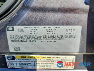 Zdjęcie 12 z 12 samochodu: 2010 CHEVROLET MALIBU LTZ VIN:1G1ZE5EB2A4123169 - miniatura
