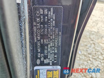 Zdjęcie 12 z 12 samochodu: 2020 KIA FORTE LXS VIN:3KPF24AD4LE175893 - miniatura