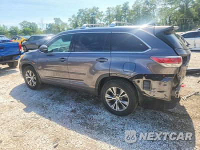 Drugie zdjęcie samochodu z przodu: 2015 TOYOTA HIGHLANDER XLE VIN:5TDJKRFH9FS100961 - miniatura