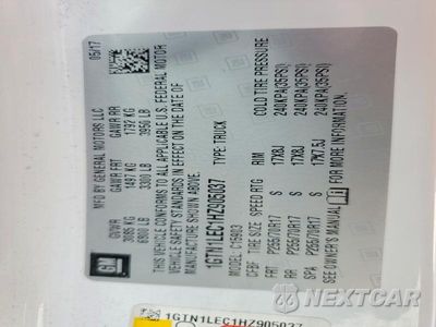 Zdjęcie 12 z 12 samochodu: 2017 GMC SIERRA C1500 VIN:1GTN1LEC1HZ905037 - miniatura