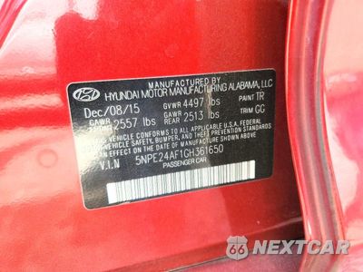 Zdjęcie 12 z 12 samochodu: 2016 HYUNDAI SONATA SE VIN:5NPE24AF1GH361650 - miniatura