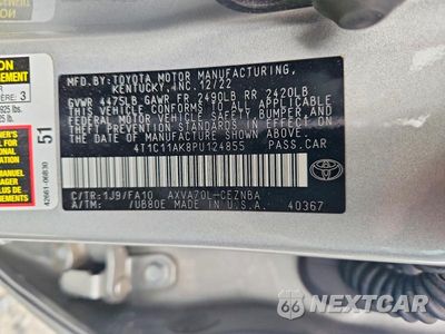 Zdjęcie 12 z 12 samochodu: 2023 TOYOTA CAMRY LE VIN:4T1C11AK8PU124855 - miniatura