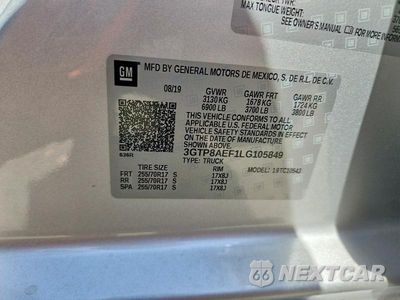 Zdjęcie 12 z 12 samochodu: 2020 GMC SIERRA C1500 VIN:3GTP8AEF1LG105849 - miniatura