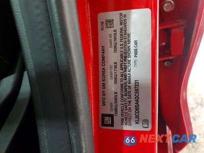 Zdjęcie 13 z 13 samochodu: 2016 CHEVROLET SPARK 1LT VIN:KL8CD6SA4GC597231 - miniatura