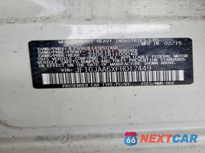 Zdjęcie 13 z 13 samochodu: 2015 SUBARU IMPREZA VIN:JF1GJAA6XFH012449 - miniatura