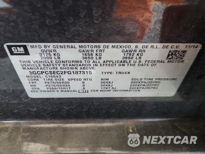 Zdjęcie 12 z 12 samochodu: 2015 CHEVROLET SILVERADO C1500 LTZ VIN:3GCPCSEC2FG187315 - miniatura