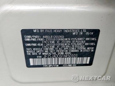 Zdjęcie 13 z 13 samochodu: 2015 SUBARU FORESTER 2.5I PREMIUM VIN:JF2SJADC6FH450103 - miniatura