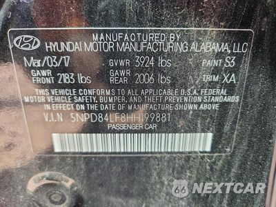 Zdjęcie 13 z 13 samochodu: 2017 HYUNDAI ELANTRA SE VIN:5NPD84LF8HH199881 - miniatura