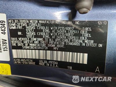 Zdjęcie 13 z 13 samochodu: 2014 TOYOTA SIENNA LE VIN:5TDKK3DC4ES442728 - miniatura