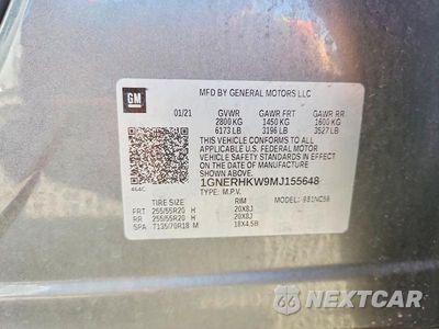 Zdjęcie 13 z 13 samochodu: 2021 CHEVROLET TRAVERSE LT VIN:1GNERHKW9MJ155648 - miniatura
