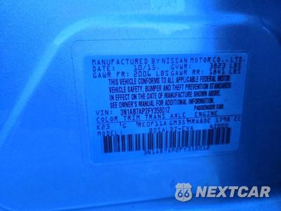 Zdjęcie 14 z 14 samochodu: 2015 NISSAN SENTRA SV VIN:3N1AB7AP2FY358012 - miniatura