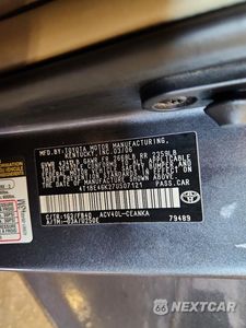 Zdjęcie 12 z 12 samochodu: 2007 TOYOTA CAMRY LE VIN:4T1BE46K27U507121 - miniatura