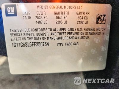 Zdjęcie 13 z 13 samochodu: 2015 CHEVROLET MALIBU 1LT VIN:1G11C5SL6FF258764 - miniatura